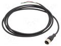Cable: for sensors/automation; UNF 1/2-20; PIN: 3; straight; 2m TELEMECANIQUE SENSORS XZCP1865L2
