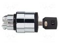 Switch: rotary with key; 22mm; Stabl.pos: 2; black; none; IP66 SCHNEIDER ELECTRIC ZB4BG4K