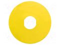 Label; Harmony XB4; Ø22mm; yellow; Dim: Ø90mm SCHNEIDER ELECTRIC ZBY8101
