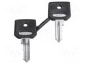 Key; 22mm; Harmony XB4; 2pcs. SCHNEIDER ELECTRIC ZBG455P