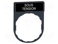 Description label; 22mm; Harmony XB4; black; plastic; Dim: 30x40mm SCHNEIDER ELECTRIC ZBY2126