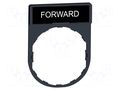 Description label; 22mm; Harmony XB4; black; plastic; Dim: 30x40mm SCHNEIDER ELECTRIC ZBY2305