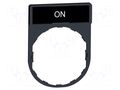 Description label; 22mm; Harmony XB4; black; plastic; Dim: 30x40mm SCHNEIDER ELECTRIC ZBY2311