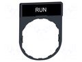 Description label; 22mm; Harmony XB4; black; plastic; Dim: 30x40mm SCHNEIDER ELECTRIC ZBY2334