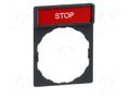 Description label; 22mm; Harmony XB4; black,red; plastic SCHNEIDER ELECTRIC ZBY2304