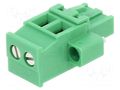 Connector: pluggable terminal block; plug; female; 12A; 250V; 1x2 PHOENIX CONTACT MVSTBR2.5/2STF5