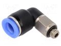 Push-in fitting; angled; -0.95÷10bar; Thread: M5; Thread: outside PNEUMAT PL-56