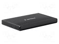 Hard discs housing: 2,5"; USB 3.0; aluminium; black GEMBIRD EE2-U3S-3