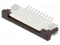 Connector: FFC/FPC; tinned; SMT; 50V; 0.4A; PIN: 10; Tape ph: 1mm GCT FFC3B07-10-T