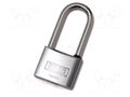 Padlock; shackle; chrome plated brass; A: 50mm; B: 63mm; C: 8mm; 145 KASP KA-K14550L63A1
