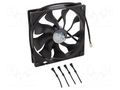 Fan: DC; axial; 12VDC; 140x140x25mm; 22.19dBA; HDB; 600÷1300rpm Akasa AK-FN062