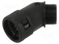 45° angled connector; Thread: metric,outside; polyamide 6; black PMA I-BVAD-M207GT