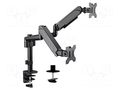 Monitor holder; 9kg; 17÷32"; Arm len: 533mm; for two monitors GEMBIRD MA-DA2P-01