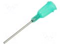Needle: steel; 1"; Size: 18; straight; Mounting: Luer Lock METCAL 918100-TE
