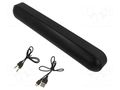 Speaker; black; Jack 3,5mm,microSD,USB A,USB B micro; 10m; 4h GEMBIRD SPKBT-BAR400L