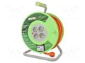 Extension lead; 3x1.5mm2; reel; Sockets: 4; PVC; orange; 50m ACAR ACAR-M01803