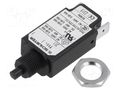 Circuit breaker; Urated: 240VAC; 48VDC; 0.2A; SPST; Poles: 1; screw SCHURTER T11-311-0.2A