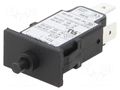 Circuit breaker; Urated: 240VAC; 48VDC; 15A; SPST; Poles: 1; SNAP-IN SCHURTER T11-611R-15A