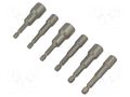 Kit: screwdriver bits; 6pcs; 6-angles socket FELO FL03996106