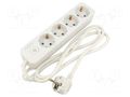 Plug socket strip: supply; Sockets: 4; 250VAC; 16A; white; 1.5m LOGILINK LPS245