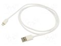Cable; USB 2.0; Apple Lightning plug,USB A plug; nickel plated AKYGA AK-USB-30
