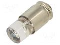 LED lamp; red; S5,7s; 12VDC; No.of diodes: 1; 5mm; Lens: transparent MARL 205-501-21-38