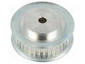 Belt pulley; T5; W: 16mm; whell width: 27mm; Ø: 56.45mm; aluminium OPTIBELT 27-T5-36-200ZA