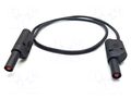 Test lead; 32A; banana plug 4mm,both sides; Urated: 1kV; black MUELLER ELECTRIC 22.421-0.25M-0