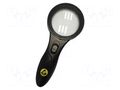 Hand magnifier; ESD; Ø62mm; Magnification: x5; LED BERNSTEIN BRN-2-298