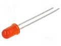 LED; red; 5mm; 1000mcd; 6°; Front: convex; 2.4VDC; No.of term: 2 EVERLIGHT 383-2SURC/S530-A3