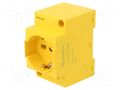 Connector: AC supply; female; socket; 250VAC; 16A; yellow; PIN: 3 FINDER 7U.00.8.230.0002