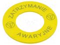 Description label; yellow; 45mm SIEMENS 3SU1900-0BA31-0ND0