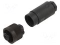 Connector: circular; 400V; 16A; PIN: 4; plug; female; screw terminal BINDER 99-4222-110-04