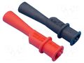 Crocodile clip; Grip capac: max.2mm; black,red; 2pcs. BRYMEN BAC3
