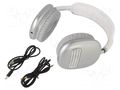 Wireless headphones with microphone; white,black; USB C; 10m GEMBIRD BHP-LED-02-MX