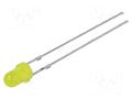 LED; yellow; 3mm; 45÷68mcd; 60°; Front: convex; 5VDC; No.of term: 2 OPTOSUPPLY OSY5LU3164A-5V