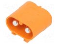 Connector: DC supply; socket; male; LC; 30A; 1kV; PIN: 2; straight AMASS LCB40PB-M