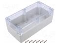 Enclosure: multipurpose; X: 100mm; Y: 200mm; Z: 75mm; ZP; light grey KRADEX ZP20010075JPH-PC