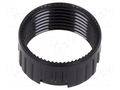 Nut; 61; Ø16mm; Body: black; plastic EAO 61-9915.0