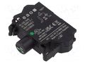 Illuminating unit; 22mm; 45; front fixing; 24VAC; spring clamps EAO 45-320.1H46