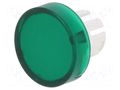Actuator lens; 22mm; 61; transparent,green; plastic EAO 61-9311.5