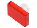 Actuator lens; 22mm; 61; red,transparent; plastic EAO 61-9331.2