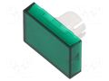 Actuator lens; 22mm; 61; transparent,green; plastic; 15.3x21.5mm EAO 61-9331.5