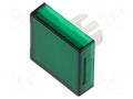 Actuator lens; 22mm; 61; transparent,green; plastic; Dim: 18x18mm EAO 61-9671.5