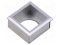 Button holder; 22mm; 61; 21x21mm; Face dim: 24x24mm; Body: silver EAO 61-9930.4