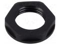 Nut; M16; polyamide; 22mm; black; Thread: metric; Pitch: 1.5 TE Connectivity 1SNG607006R0000