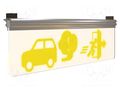 Lamp: warning; 2W; yellow; 0÷50°C; IP52; 24VDC; 95%; 600mm EVIKON EK61