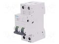 Circuit breaker; 400VAC; Inom: 50A; Poles: 2; Charact: C; 6kA; IP20 SIEMENS 5SL6250-7