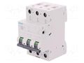 Circuit breaker; 400VAC; Inom: 300mA; Poles: 3; Charact: C; 6kA; IP20 SIEMENS 5SL6314-7