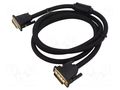 Cable; DVI-D (24+1) plug,both sides; PVC; textile; 1.5m; black VENTION EAEBG